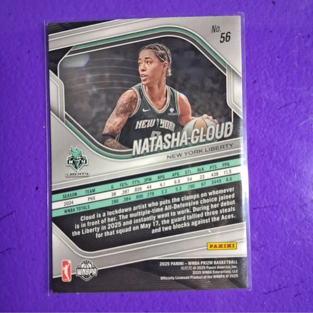 2025 Panini Prizm WNBA - Natasha Cloud #56 Silver Prizm
